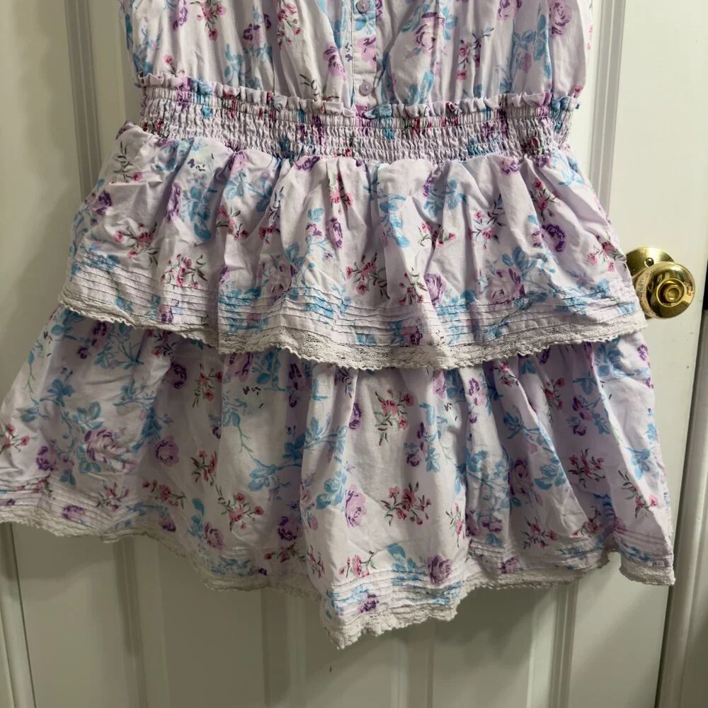 LoveShackFancy x Target LSF Light Purple Lou Mini Sun Dress 100% Cotton L Large - Picture 9 of 16